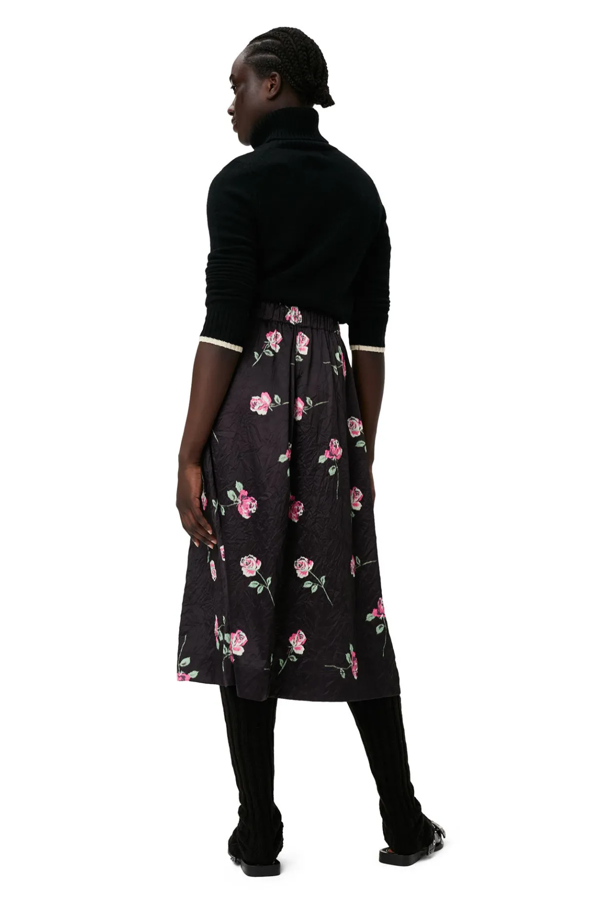 Cheap GANNI Rollneck Pullover Black