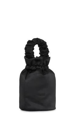 Store GANNI Ruched Top Handle Bag Black