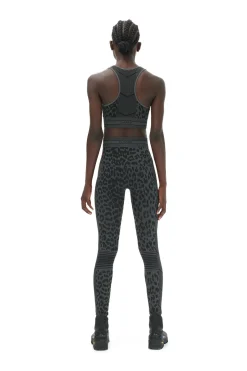 Best GANNI Seamless Jacquard Leggings Black