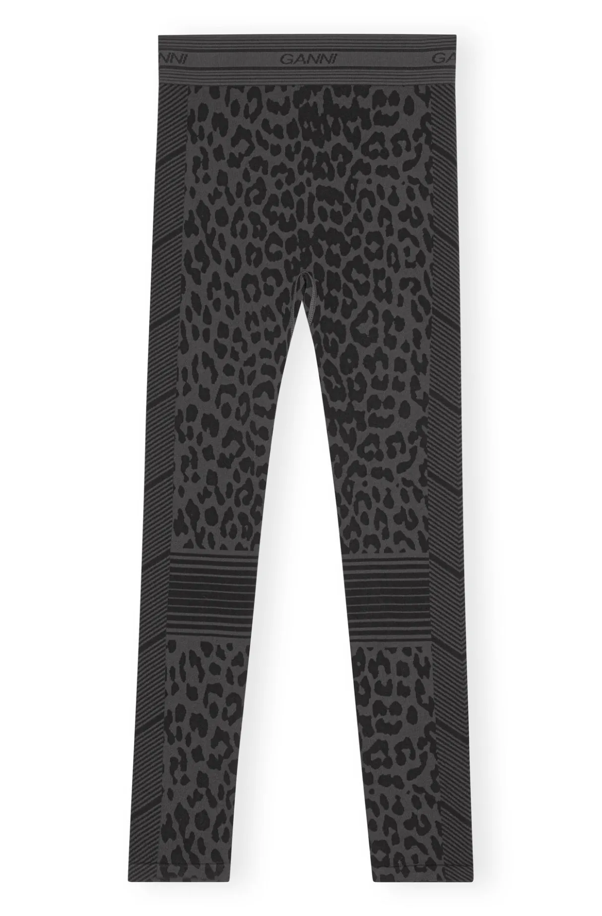 Best GANNI Seamless Jacquard Leggings Black