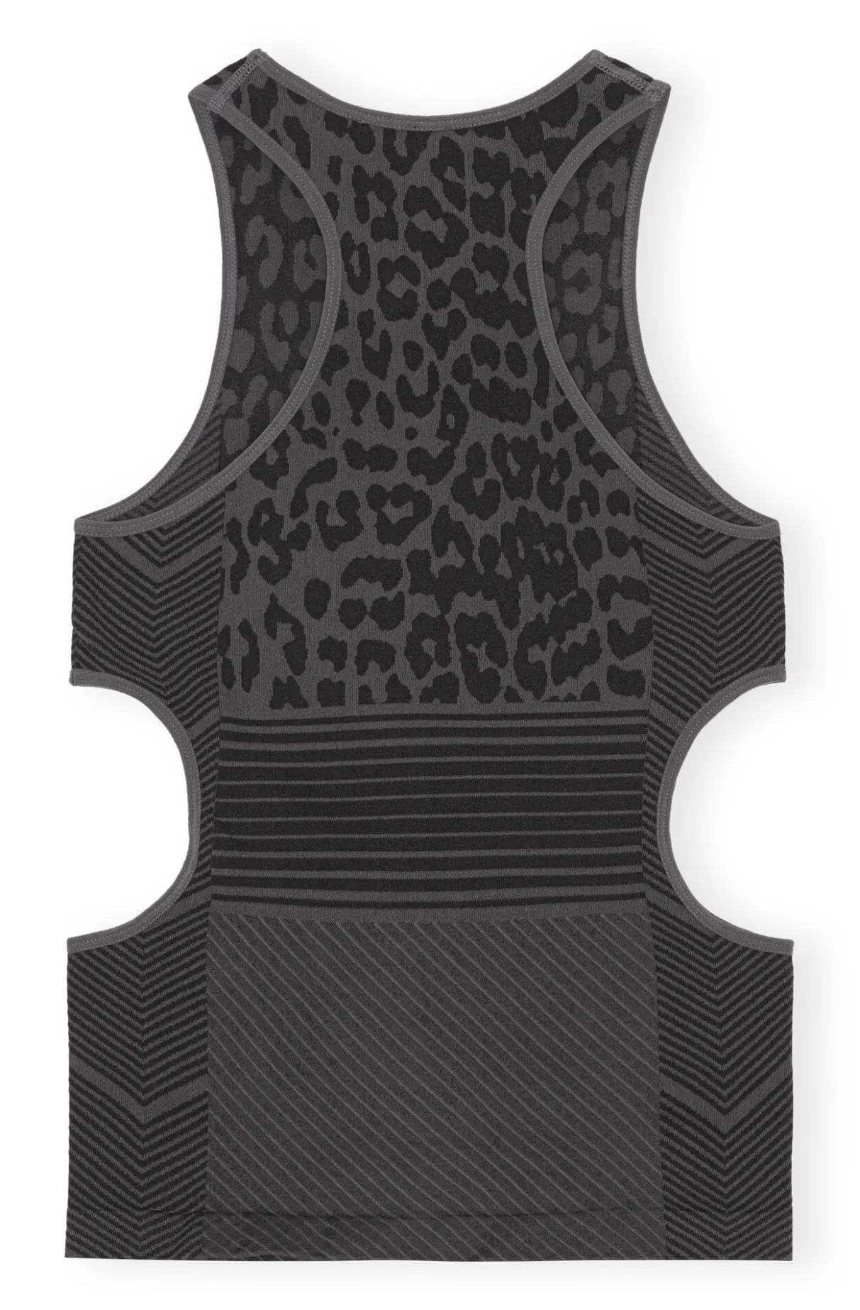 Best GANNI Seamless Jacquard Top Black