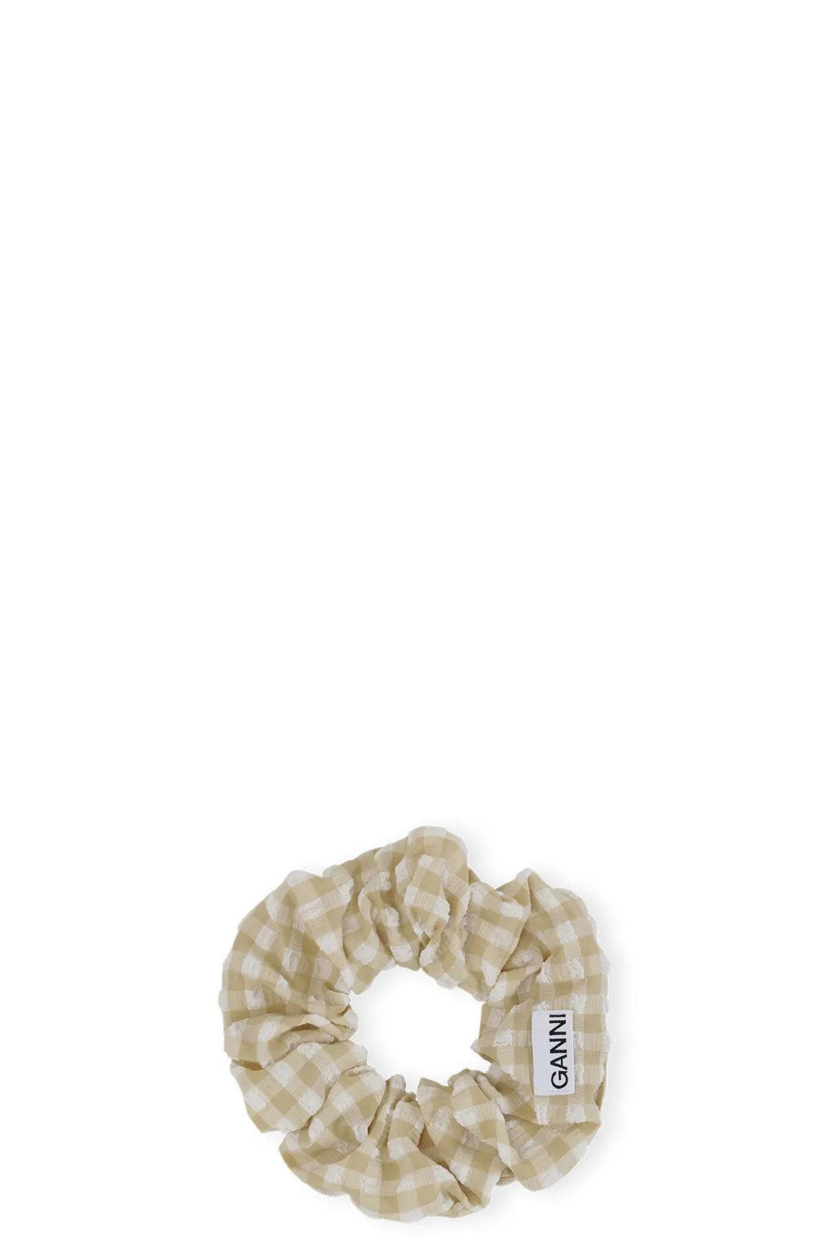 Flash Sale GANNI Seersucker Scrunchie Pale Khaki