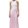Flash Sale GANNI Silk Stretch Satin Maxi Skirt Bonbon