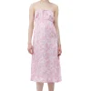 Discount GANNI Silk Stretch Satin Slip Dress Bonbon