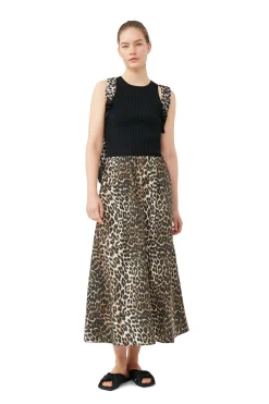 Clearance GANNI Sleeveless Melange Top Black