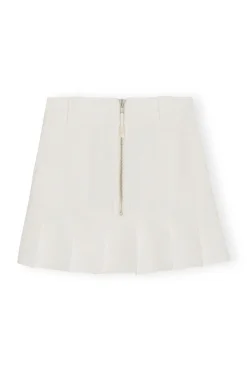 Cheap GANNI Slub Linen Mini Skirt Egret