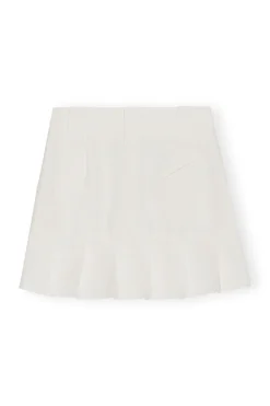 Cheap GANNI Slub Linen Mini Skirt Egret