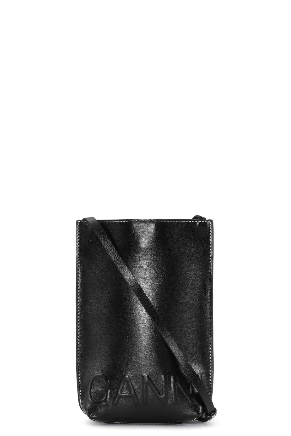 Discount GANNI Small Banner Crossbody Bag Black