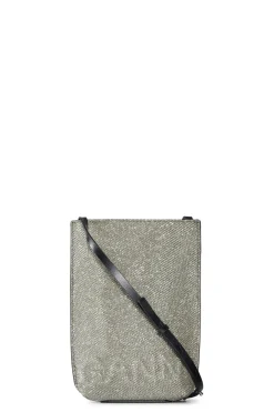 Sale GANNI Small Glitter Banner Crossbody Bag Gold