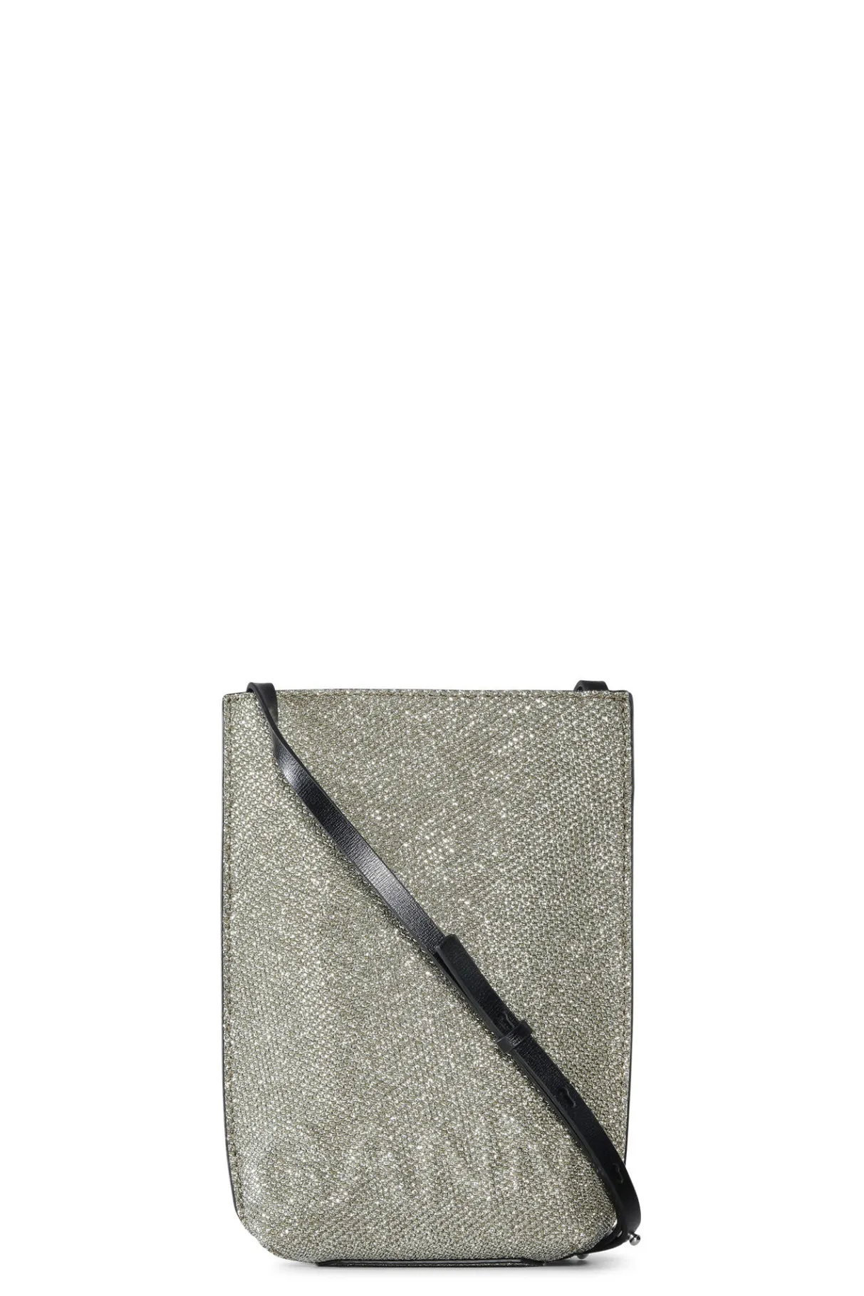 Sale GANNI Small Glitter Banner Crossbody Bag Gold