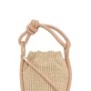 Store GANNI Small Knot Bucket Raffia Bag Tan