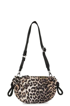 Online GANNI Small Quilted Duffle Bag Leopard