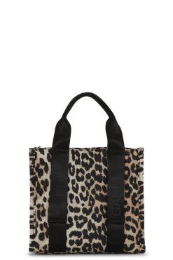 Clearance GANNI Small Tech Tote Leopard