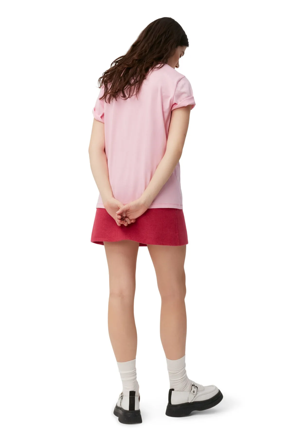 Hot GANNI Smiley T-Shirt Lilac Sachet