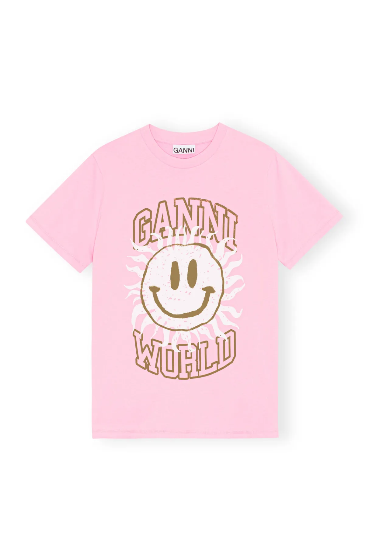 Hot GANNI Smiley T-Shirt Lilac Sachet