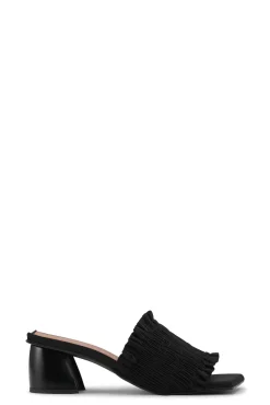 Store GANNI Smock Kitten Heel Mules Black