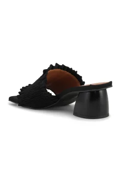 Store GANNI Smock Kitten Heel Mules Black