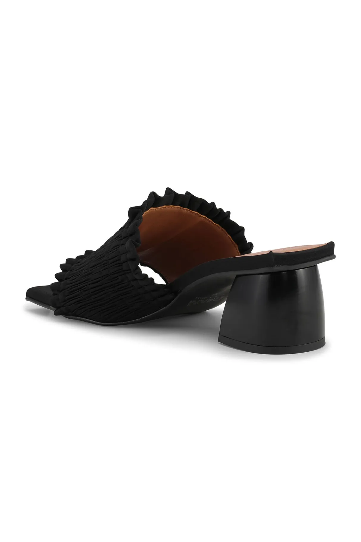 Store GANNI Smock Kitten Heel Mules Black