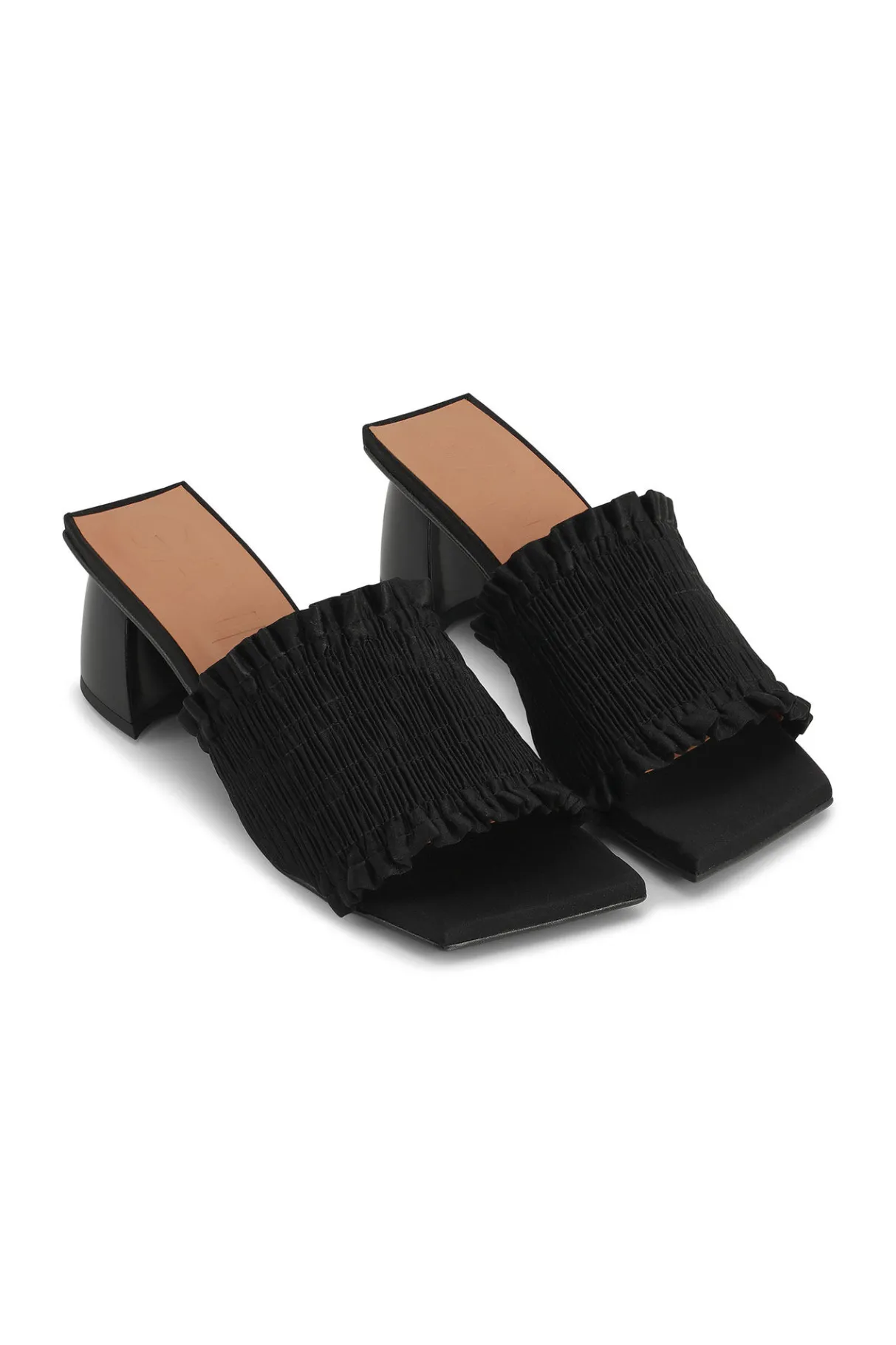 Store GANNI Smock Kitten Heel Mules Black