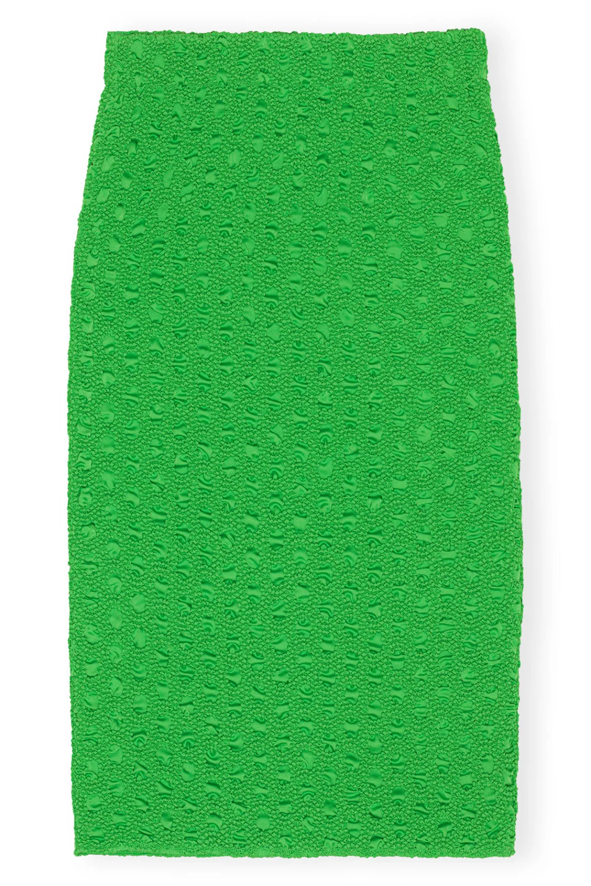 Flash Sale GANNI Smocked Satin Skirt Classic Green