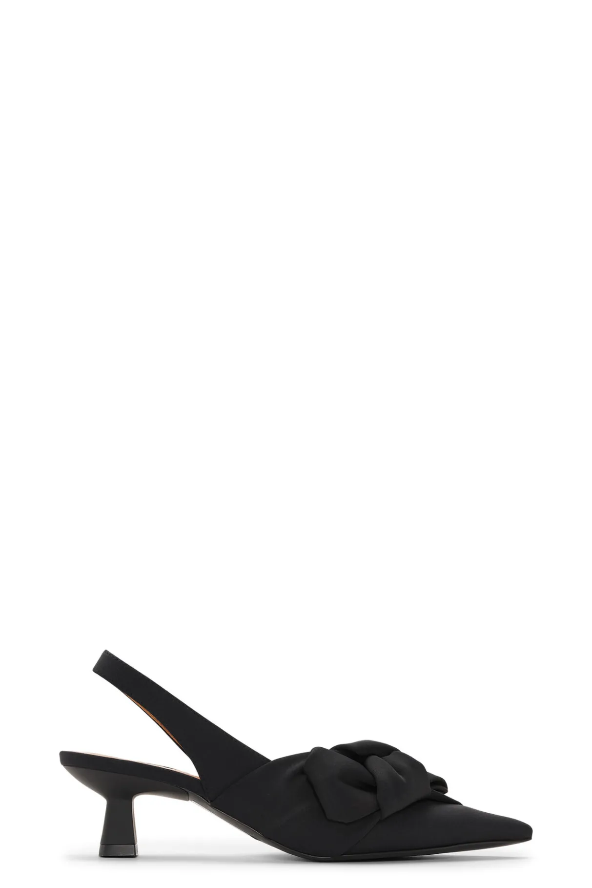 Online GANNI Soft Bow Slingback Pumps Black