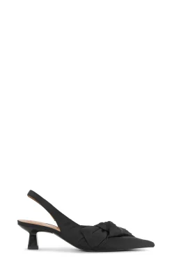 Store GANNI Soft Bow Slingback Pumps Black