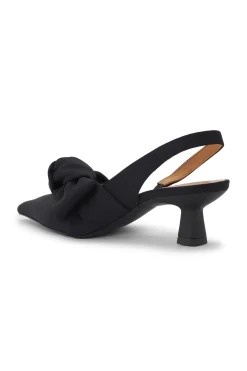 Online GANNI Soft Bow Slingback Pumps Black