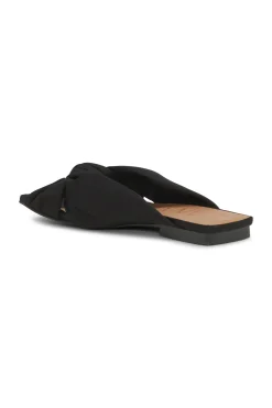Clearance GANNI Soft Knot Flat Mules Black