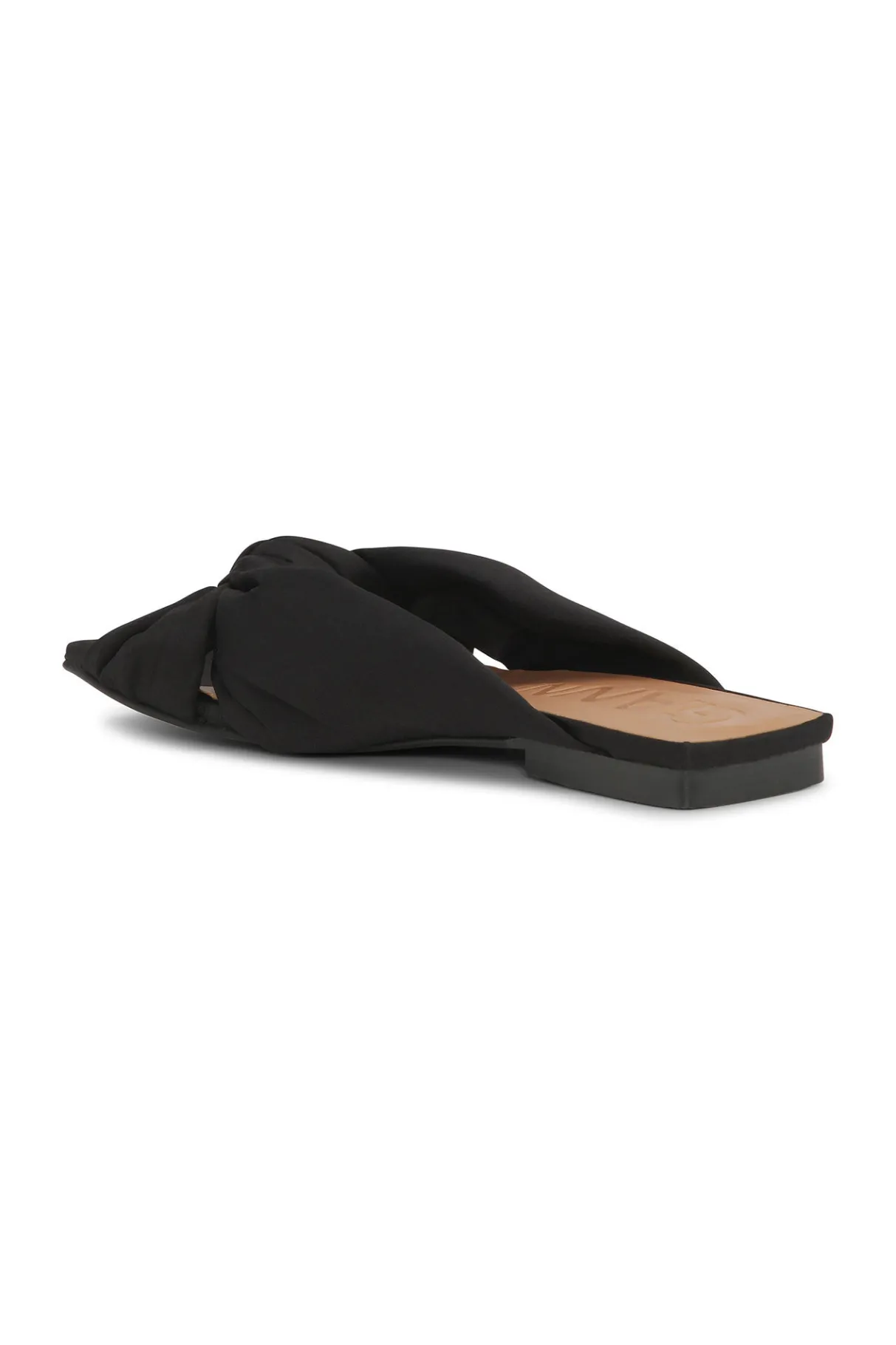 Clearance GANNI Soft Knot Flat Mules Black