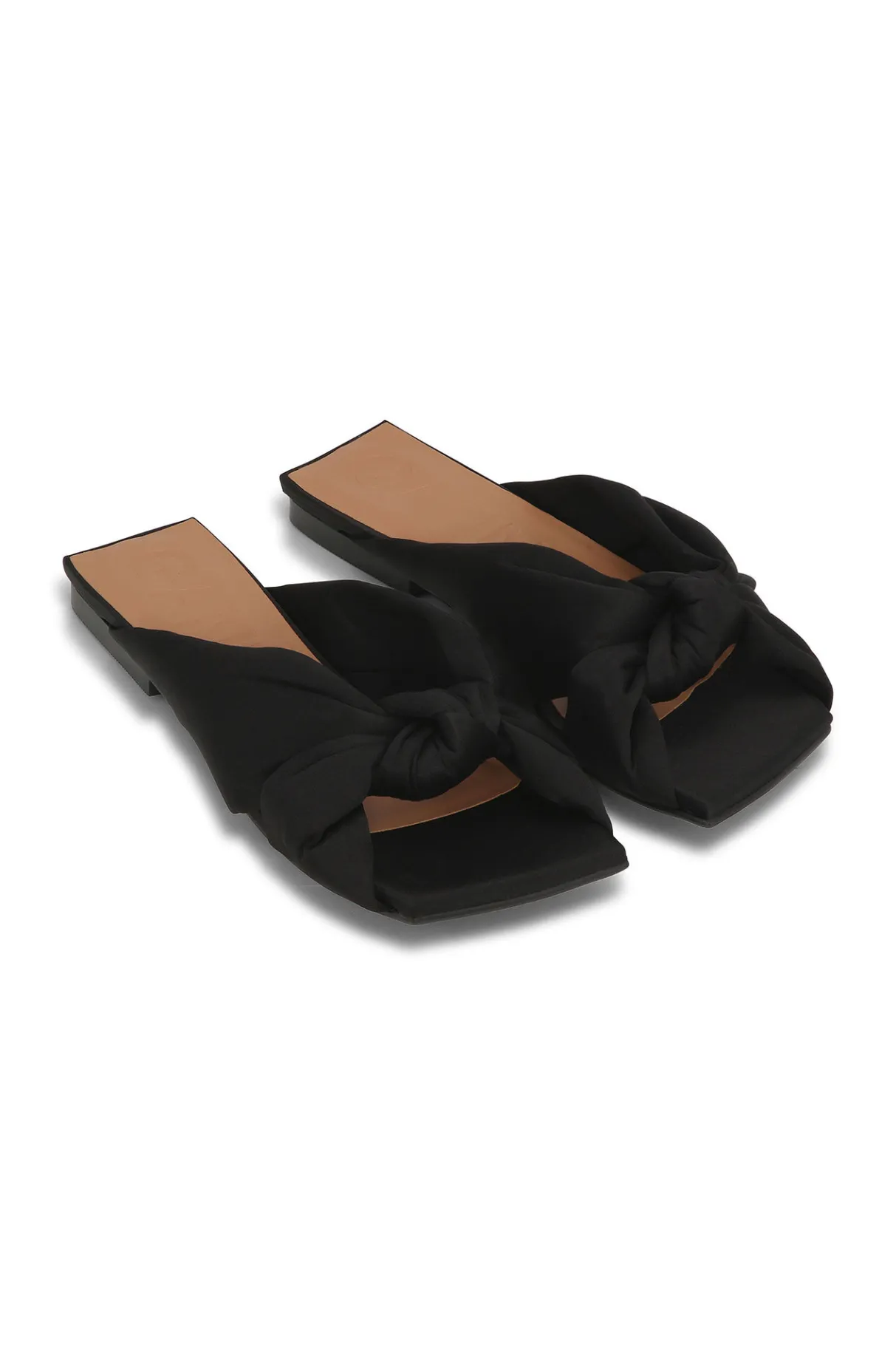 Clearance GANNI Soft Knot Flat Mules Black