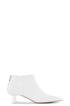 Shop GANNI Soft Pointy Crop Boots Egret