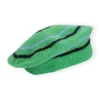 Shop GANNI Soft Wool Beret Kelly Green