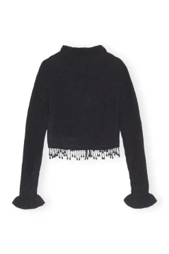 Discount GANNI Soft Wool Bolero Black