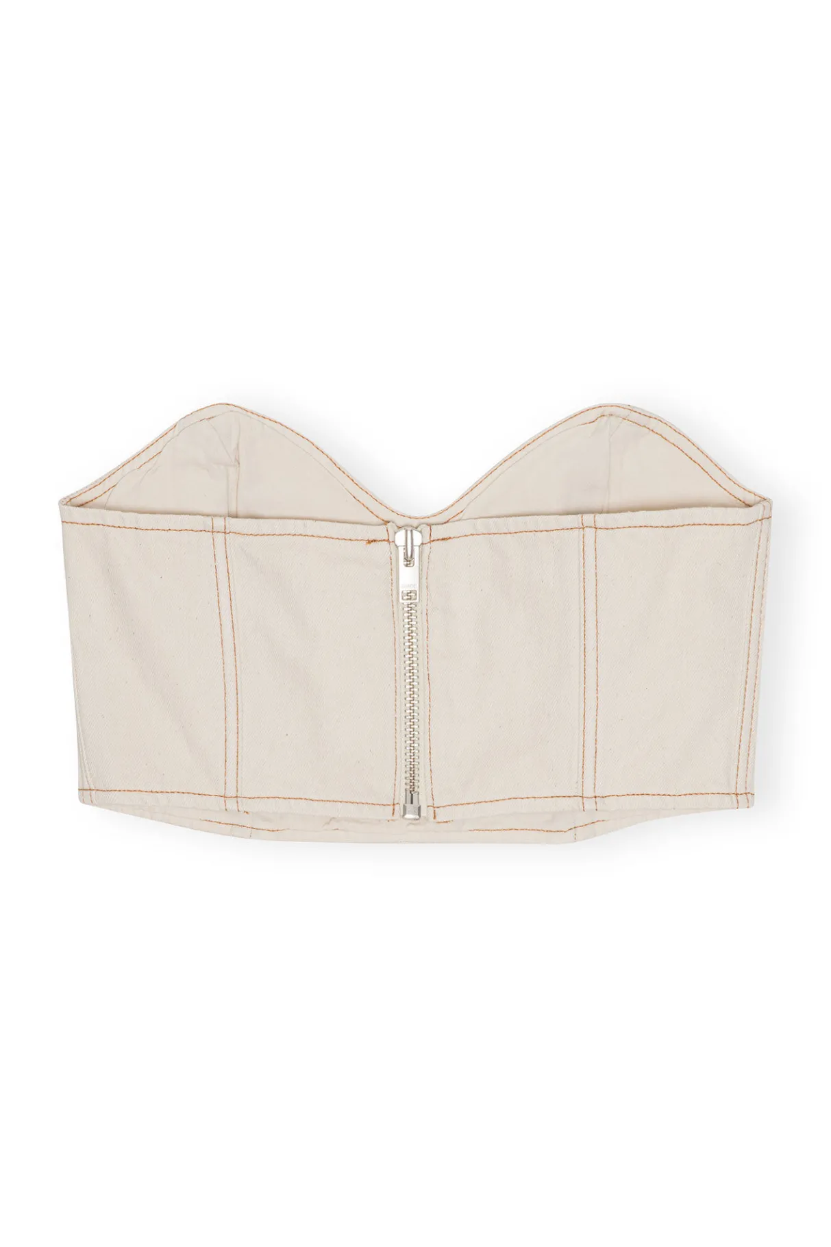 Outlet GANNI Sparkle Denim Top Vanilla Ice