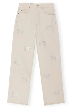 Online GANNI Sparkle Izey Jeans Vanilla Ice