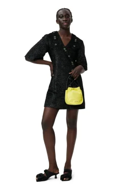 Best Sale GANNI Sparkle Mini Dress Black