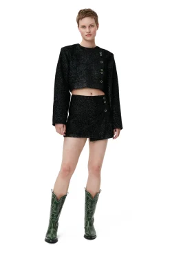 Best GANNI Sparkle Mini Skirt Black