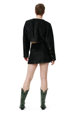Best GANNI Sparkle Mini Skirt Black