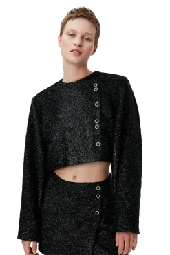 Best GANNI Sparkle Mini Skirt Black