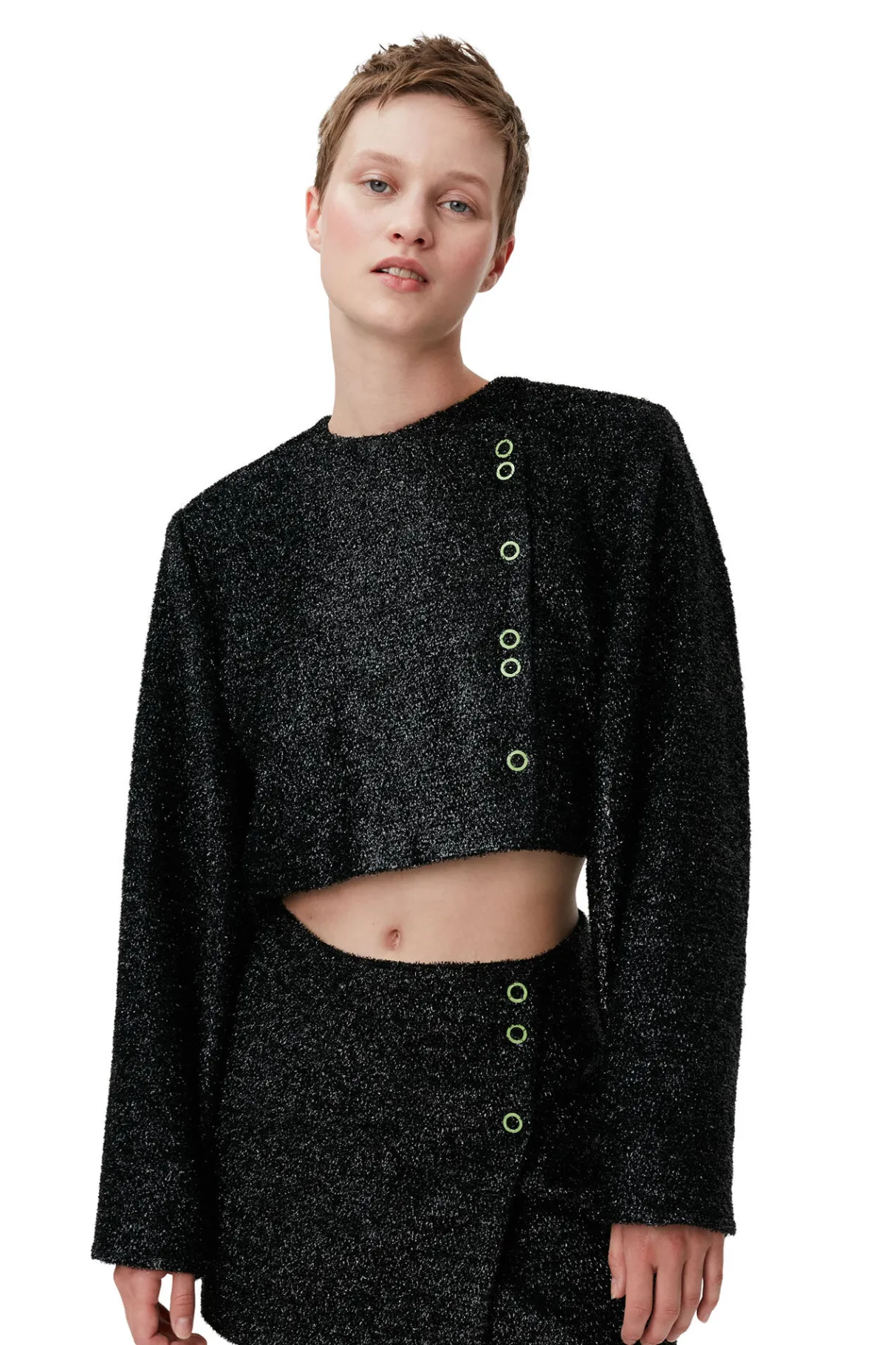 Best GANNI Sparkle Mini Skirt Black