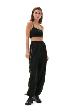 Cheap GANNI Sporty Jersey Loose Pants Black