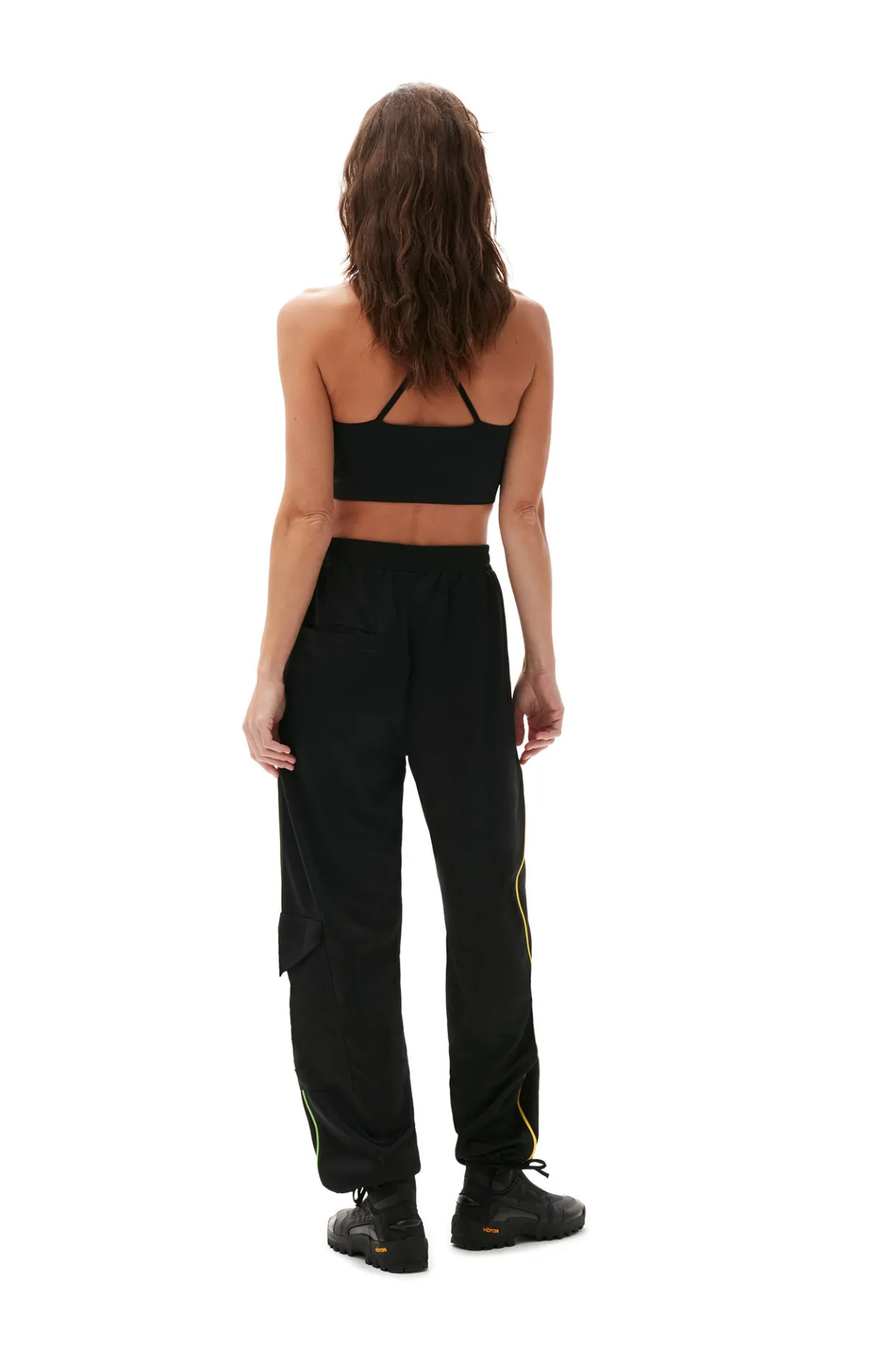 Cheap GANNI Sporty Jersey Loose Pants Black