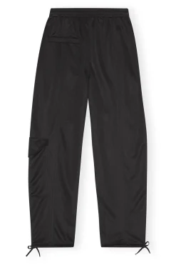Cheap GANNI Sporty Jersey Loose Pants Black