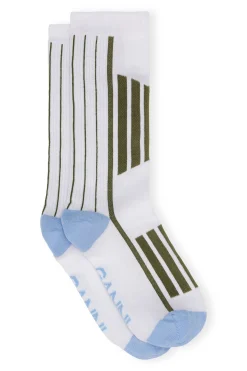 Best Sale GANNI Sporty Socks Egret