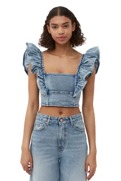 Store GANNI Stary Jeans Light Blue Vintage