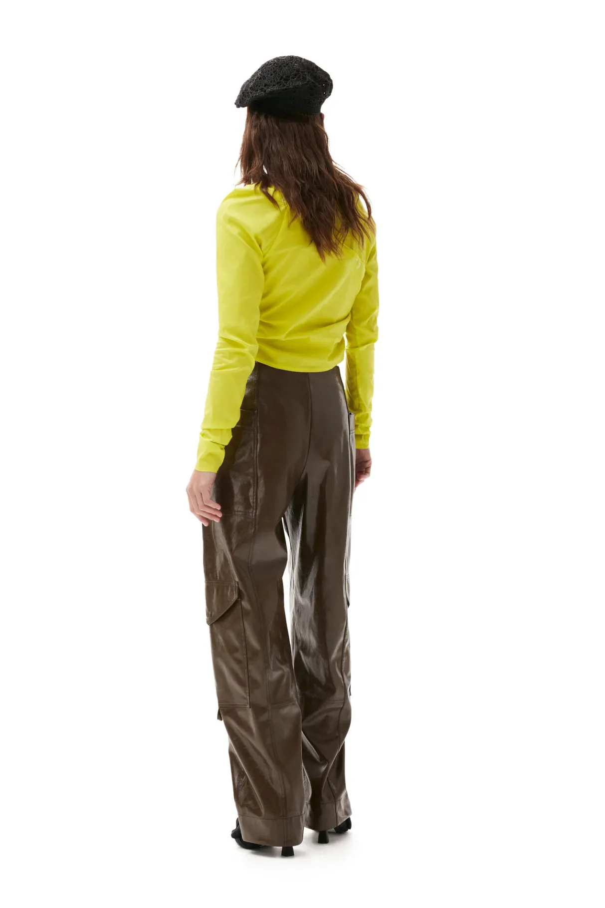 Fashion GANNI Stretch Cotton Blouse Sulphur Spring