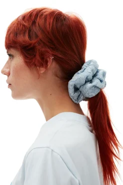 Fashion GANNI Stretch Jacquard Scrunchie Sky Blue