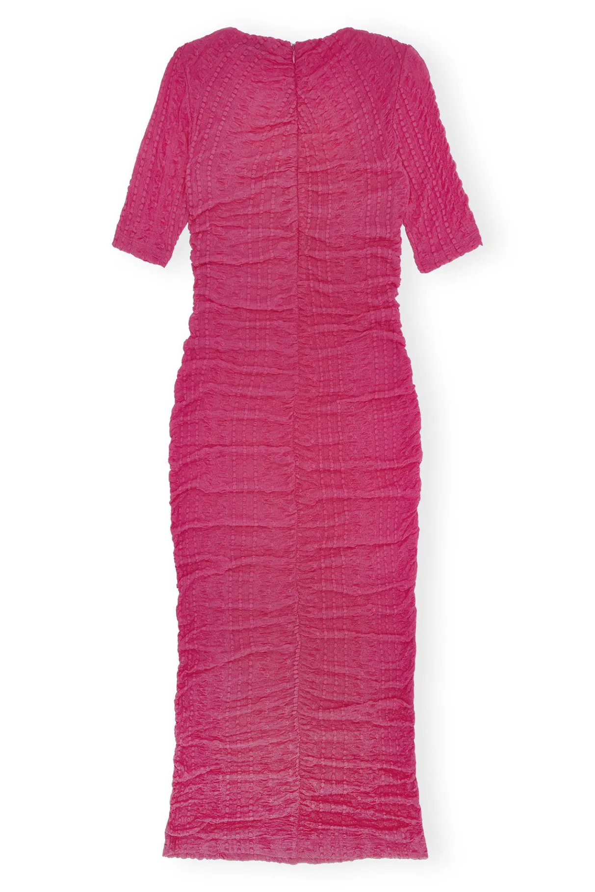 Best GANNI Stretch Lace Ruched Midi Dress Love Potion