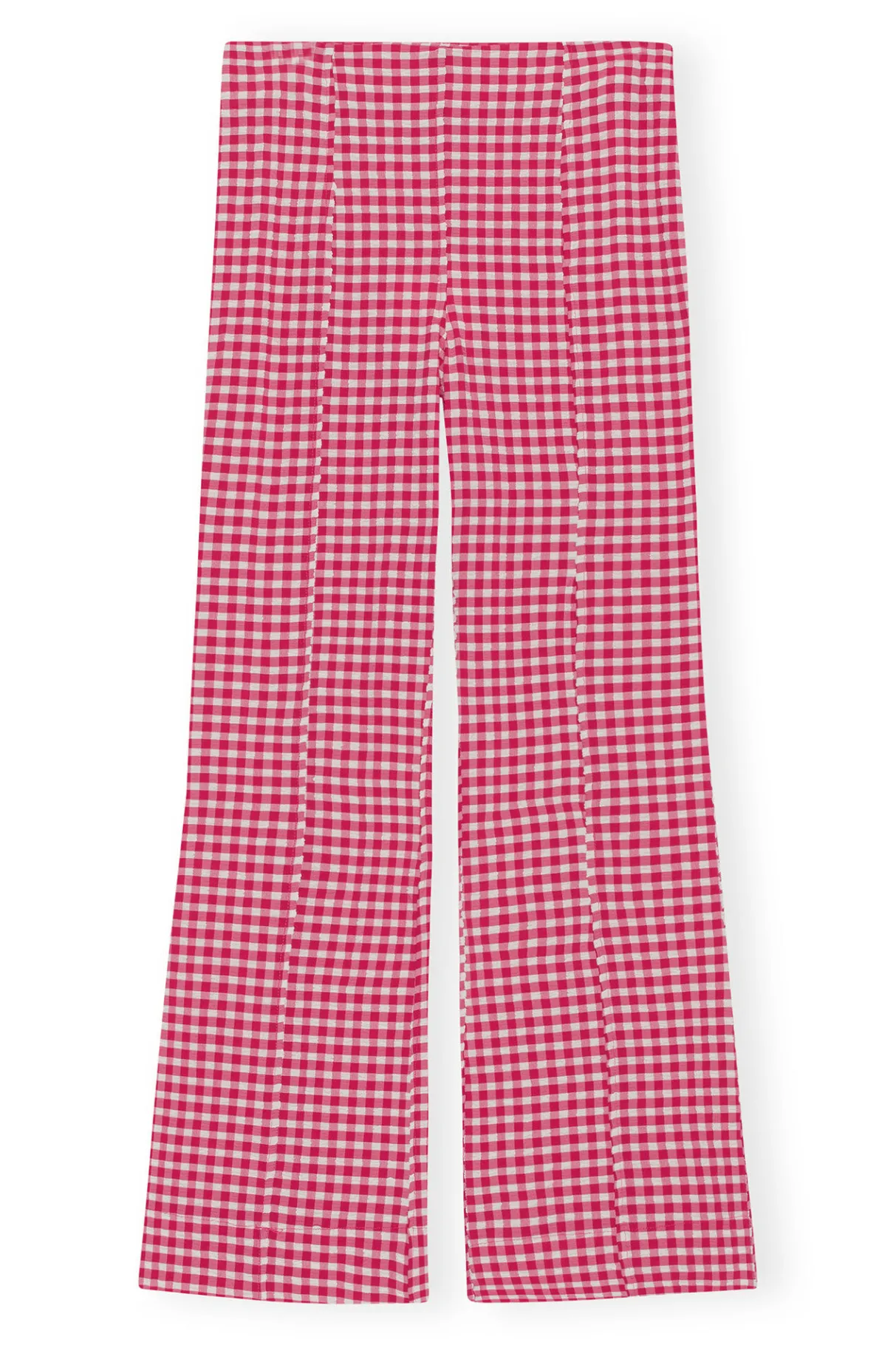 Store GANNI Stretch Seersucker Cropped Pants Love Potion