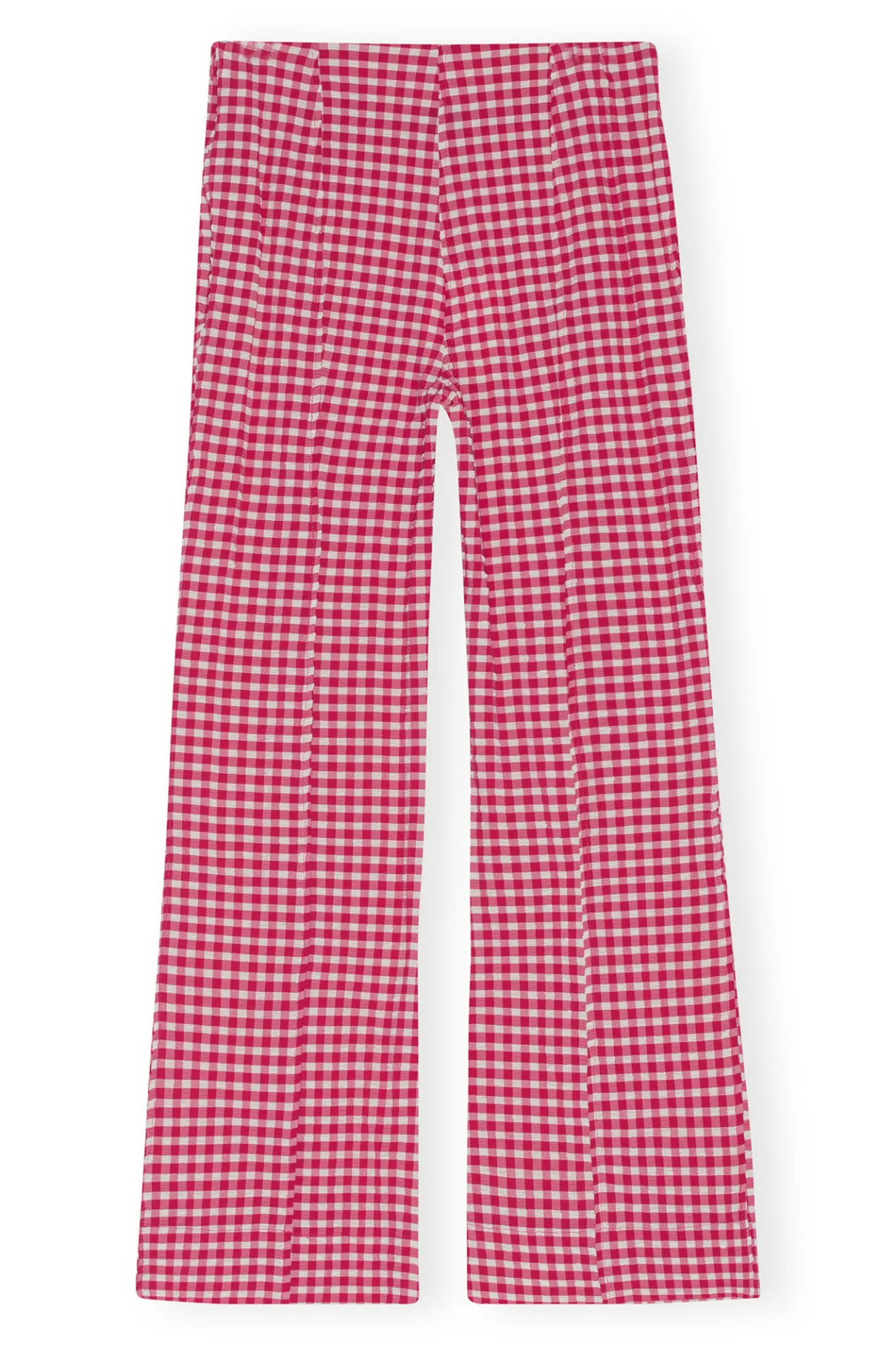 Store GANNI Stretch Seersucker Cropped Pants Love Potion